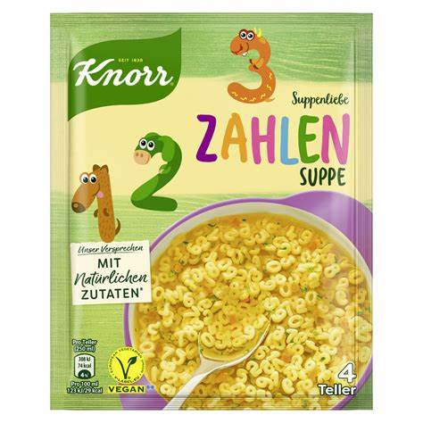 Knorr Suppenliebe Zahlen Suppe - Noodle Number Soup